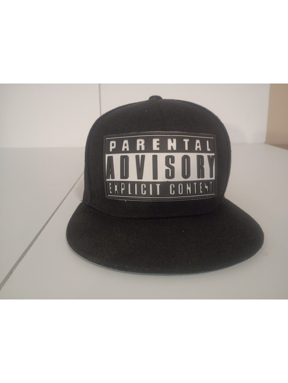 Black Parental Advisory Explicit Content Snapback Hat
